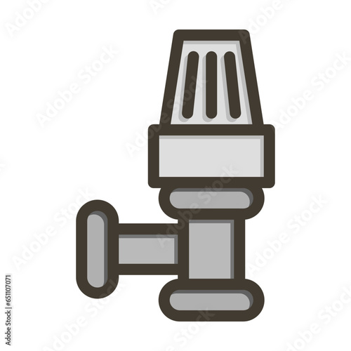 Thermostatic Head Vector Thick Line Filled Colors Icon Design Vector Thick Line Filled Colors Icon Design