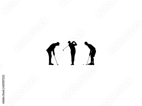 Golf player silhouette Vector