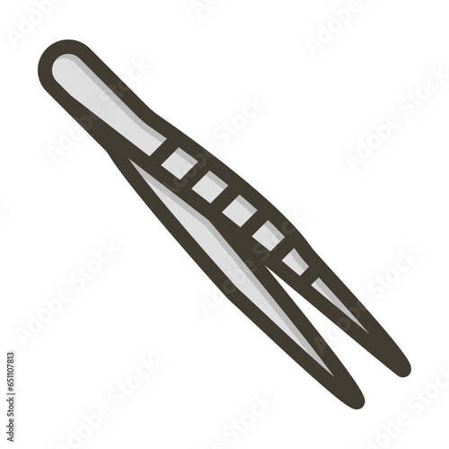 Tweezers Vector Thick Line Filled Colors Icon Design Vector Thick Line Filled Colors Vector Thick Line Filled Colors Icon Design