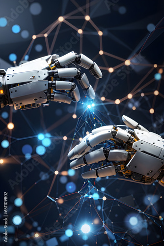 Obraz na płótnie Artificial intelligence robotic hand 