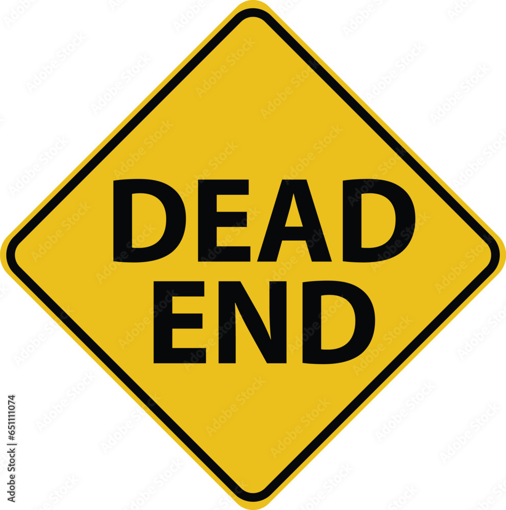 Dead end Sign. Dead end warning symbol. Dead end road sign. flat style. Dead end Sign. Dead end warning symbol. Dead end road sign. flat style.