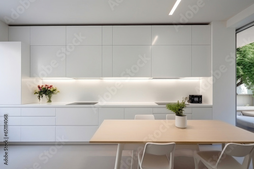 Stylish White Kitchen Cupboard Ensemble
