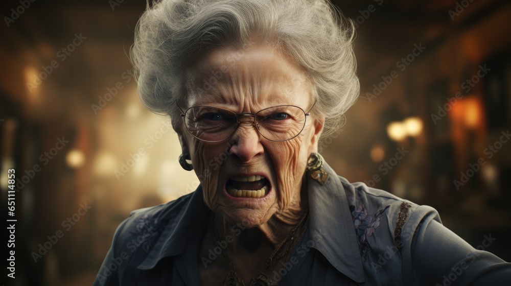 Portrait of angry gray hair senior woman background. Portrait of angry gray hair senior woman background.