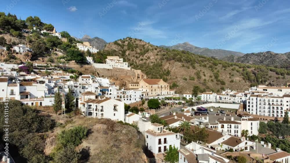 View of central Frigiliana flying right and backwards.
Frigiliana is one of the prettiest and most famous Moorish white villages in Andalucia and a popular tourist destination. View of central Frigiliana flying right and backwards.
Frigiliana is one of the prettiest and most famous Moorish white villages in Andalucia and a popular tourist destination.