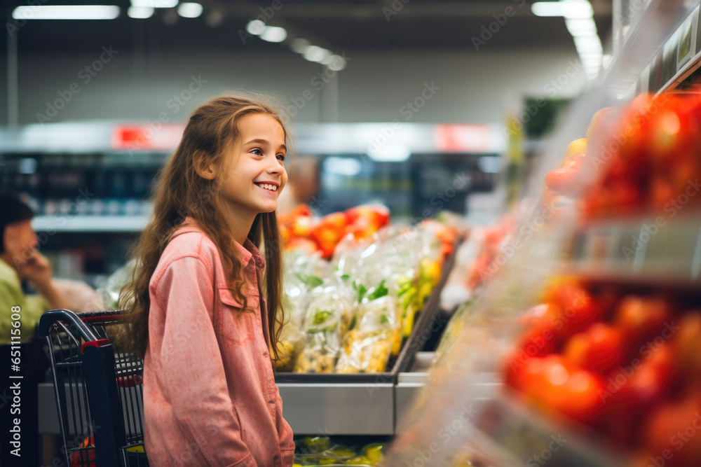 Exploring Fresh Produce with a Smiling Child