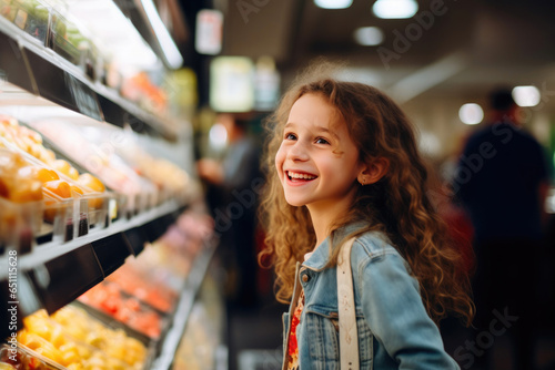 Wallpaper Mural Chic Shopper: Pretty Girl at the Supermarket Torontodigital.ca