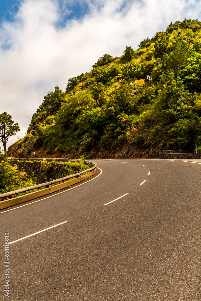 Fototapeta premium Carretera en la Isla de la Gomera.