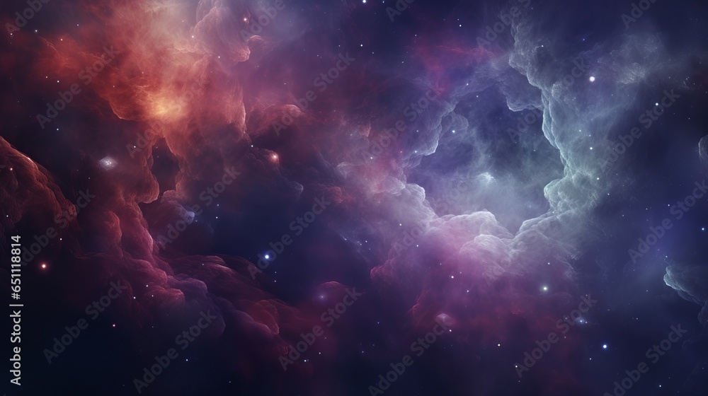 Obraz premium Galaxy overlay with stars and nebulae for background