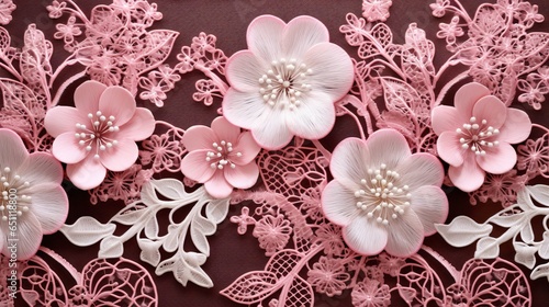 Floral lace pattern as a background photo