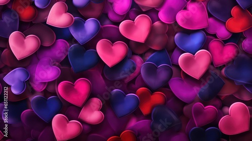 close up hearts background