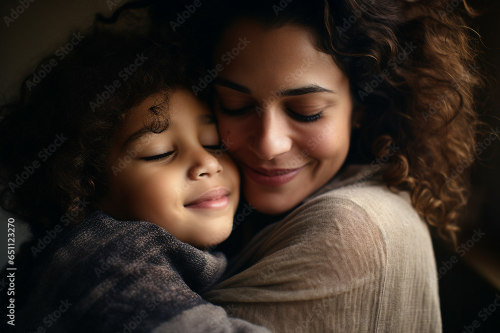 Woman holding newborn charming baby in her arms Created with generative AI Woman holding newborn charming baby in her arms Created with generative AI