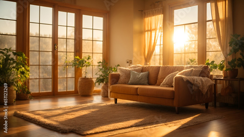 Morning Elegance  A Cozy Living Room Awakens