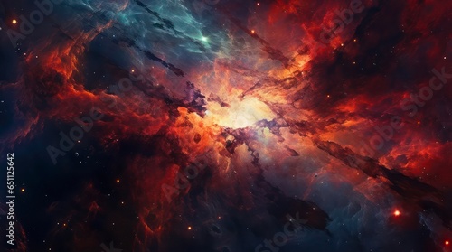 Abstract space background. Galaxies  nebula and stars in space.