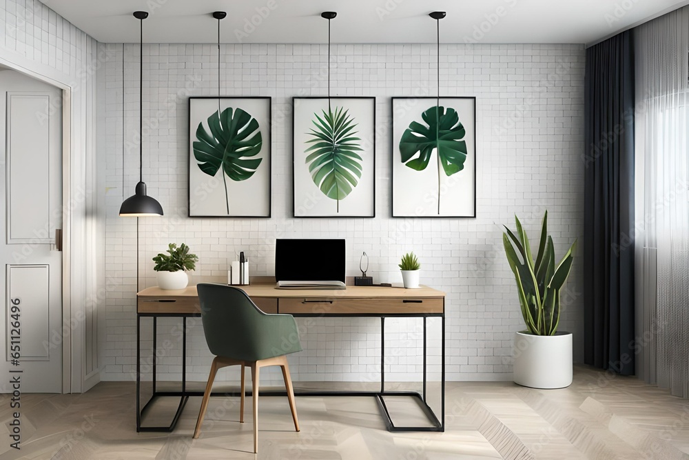 Fototapeta premium modern living room with table