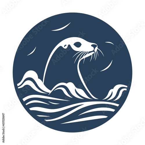 Hawaiian monk seal - Circled Logo photo