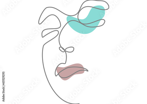 Hand draw one line abstract drawing wall hanging decoration in room 
