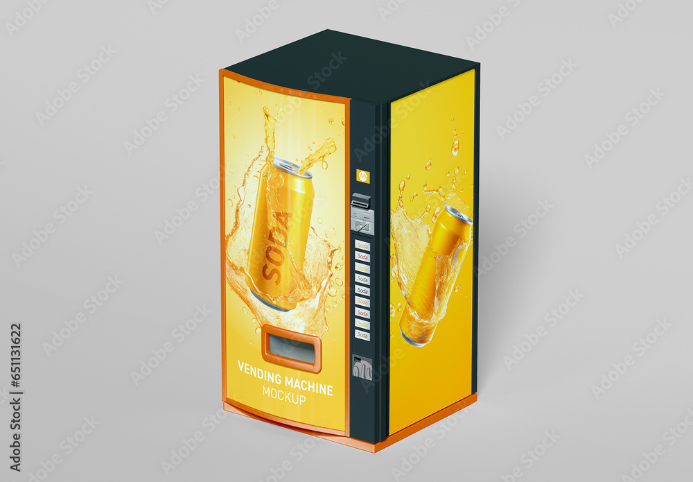 Side View Vending Machine Mockup Stock Template Adobe Stock