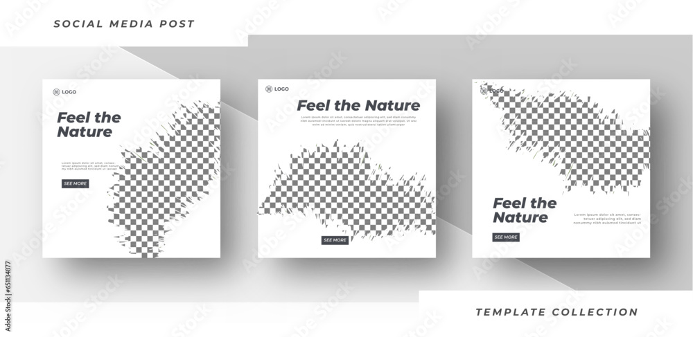 Nature instagram story template social media banner and post
