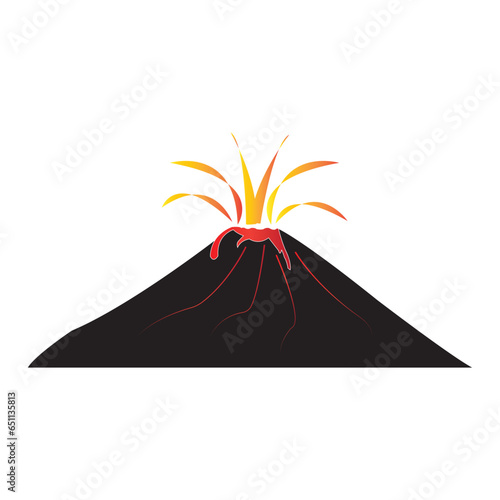 Erupting volcano icon
