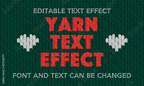 Yarn texture text effect