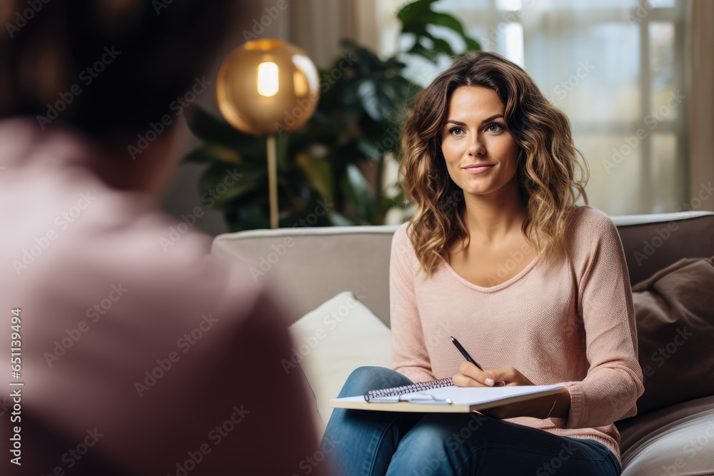 Professional psychologist conducting a consultation Professional psychologist conducting a consultation