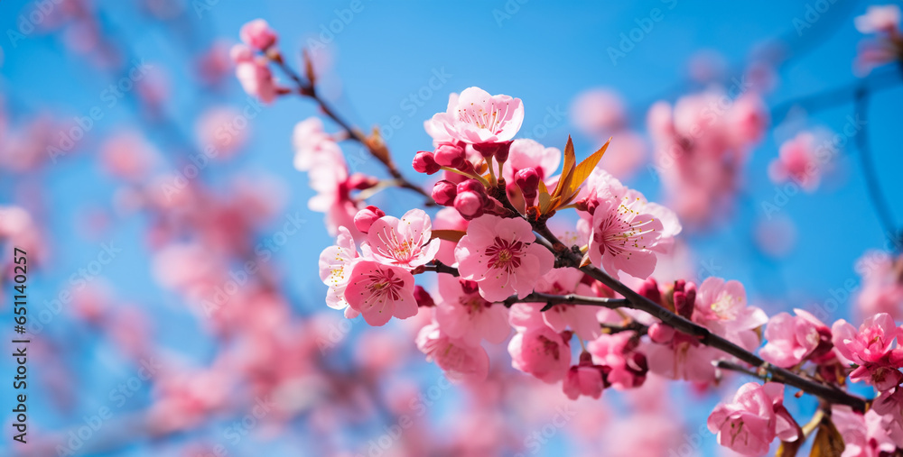 blossom in spring, pink cherry blossom, Sakura blossoms in full bloom in ultra realistic hd wallpaper