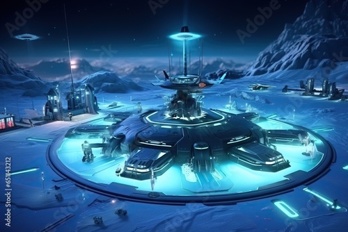 Futuristic Sci-Fi military base