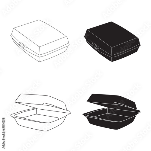 Styrofoam lunch box icon