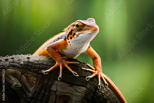 lizard on a tree in the forest