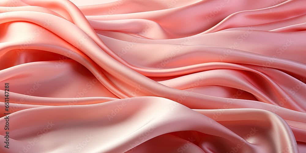 Pink rose peach white silk satin. Creases in fabric. Light luxury elegant background with space for design Pink rose peach white silk satin. Creases in fabric. Light luxury elegant background with space for design