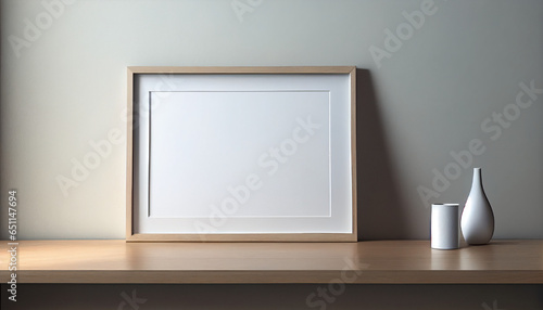 blank frame inside with copy space for attaching picture and text copying for decoration and gifts in white color 