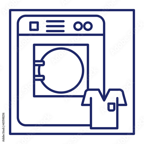 The laundry icon is an icon that represents the activity of washing clothes. Usually this icon consists of a clear and easily recognizable image of a washing machine or a pile of clothes.