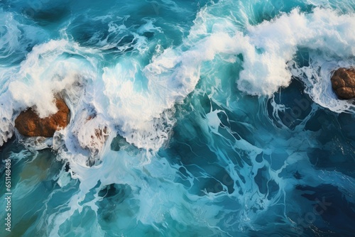 Spectacular aerial top view background photo of ocean sea