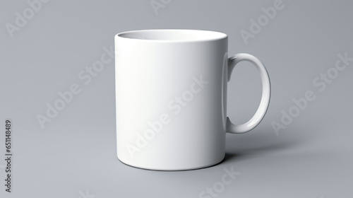 blank frame cup inside with copy space for attaching picture and text copying for decoration and gifts in white color 