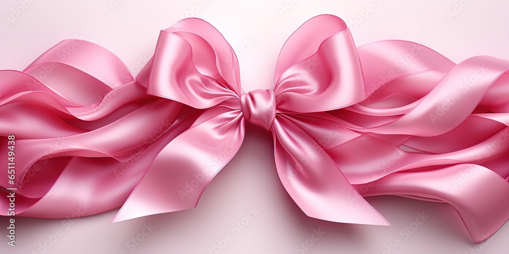 Realistic pink ribbon. Breast cancer awareness symbol Realistic pink ribbon. Breast cancer awareness symbol