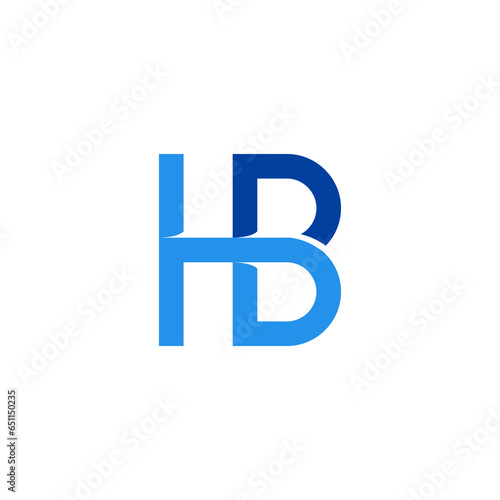 letter HB contruction design logo