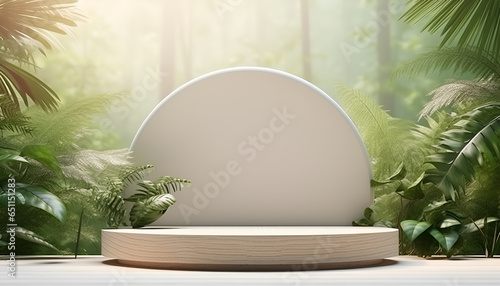 Abstract background with empty tabletop, podium, stand for product placement