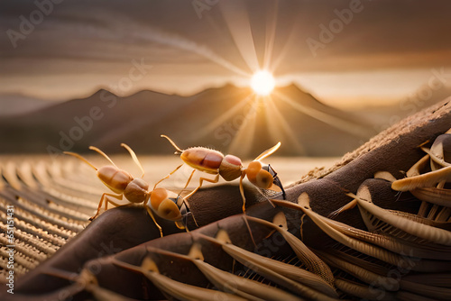 termites on dry soil surfaces © Rendi