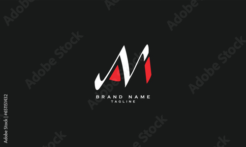 ANM, AMN, NAM, NMA, MNA, MAN, Abstract initial monogram letter alphabet logo design