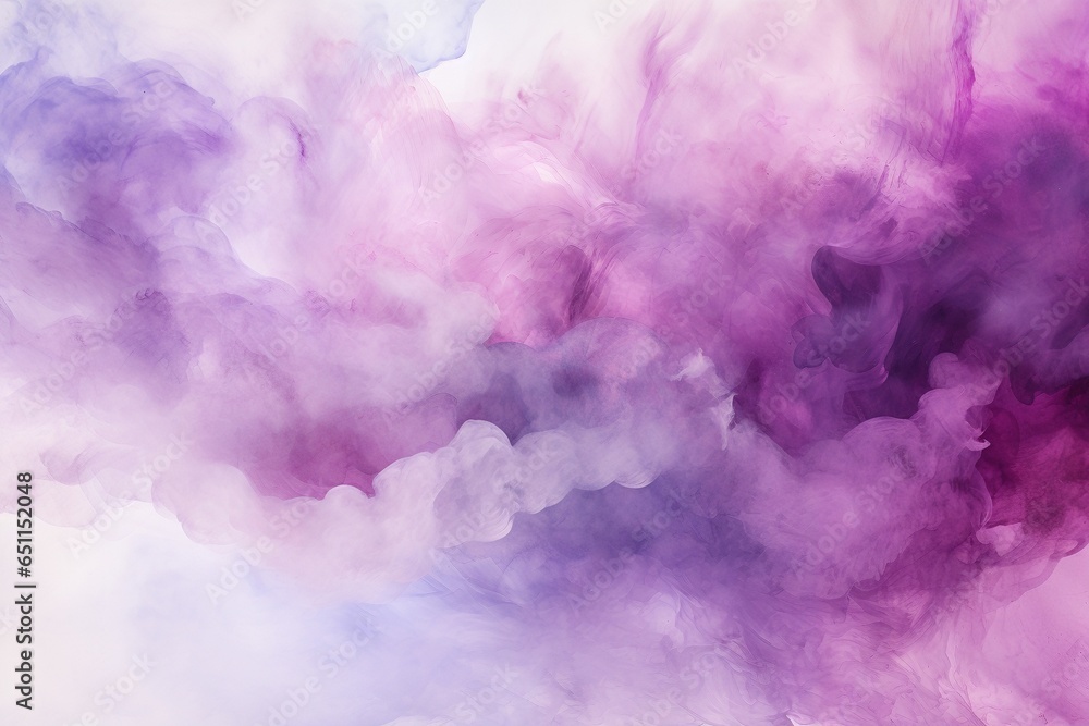 Purple Dreamy Watercolor Wash Background Texture Evokes Serenity with Soft, Ethereal Blends of Pastels and Subtle Transitions