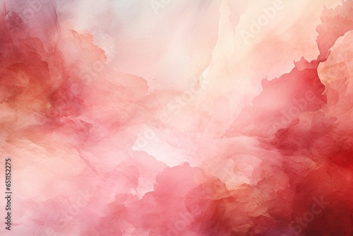 Red Dreamy Watercolor Wash Background Texture Evokes Serenity with Soft, Ethereal Blends of Pastels and Subtle Transitions