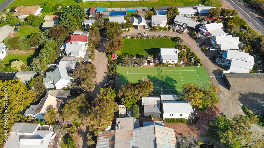 Fototapeta premium Aerial view of Middleton from drone, South Australia