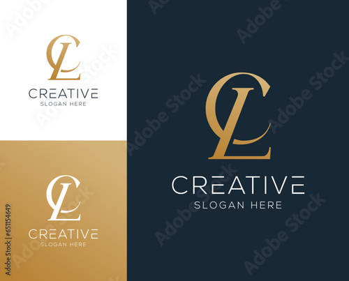 Initial letter CL,LC logo design vector illustration