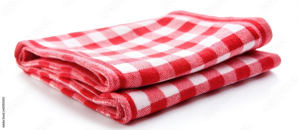 Fototapeta premium Kitchen towel white background