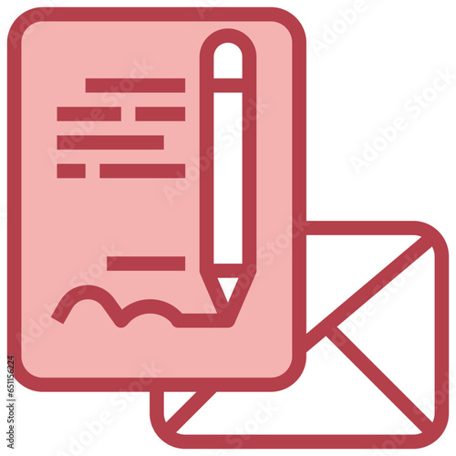 Letter of intent filled outline icon,linear,outline,graphic,illustration
