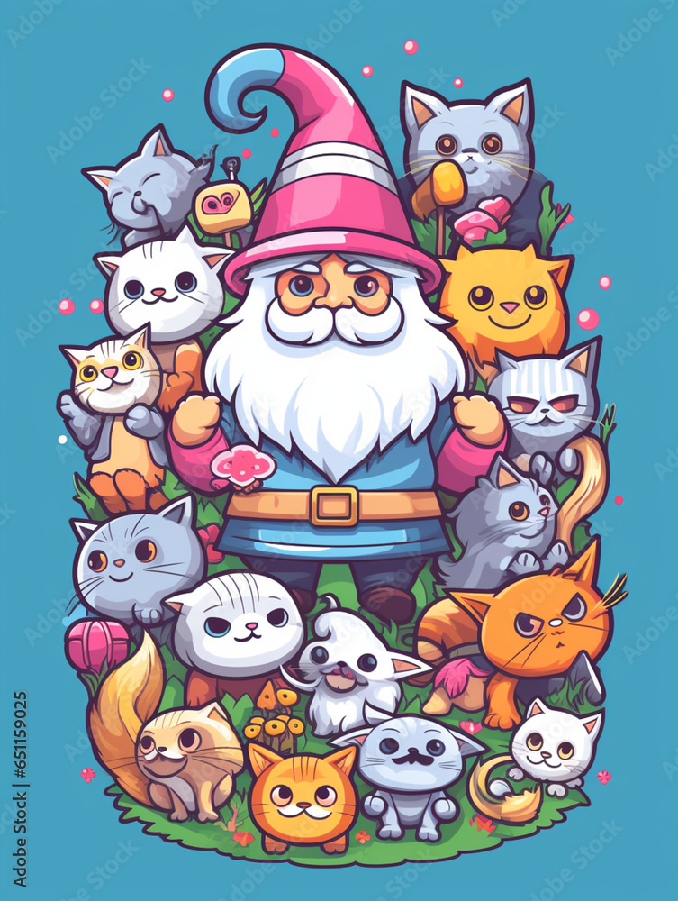 wizard with animals vector design wizard with animals vector design