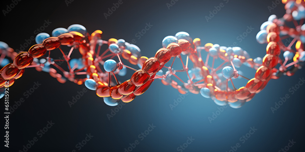 DNA Destruction Concept,Damaged DNA Strands Generative AI - obrazy, fototapety, plakaty 