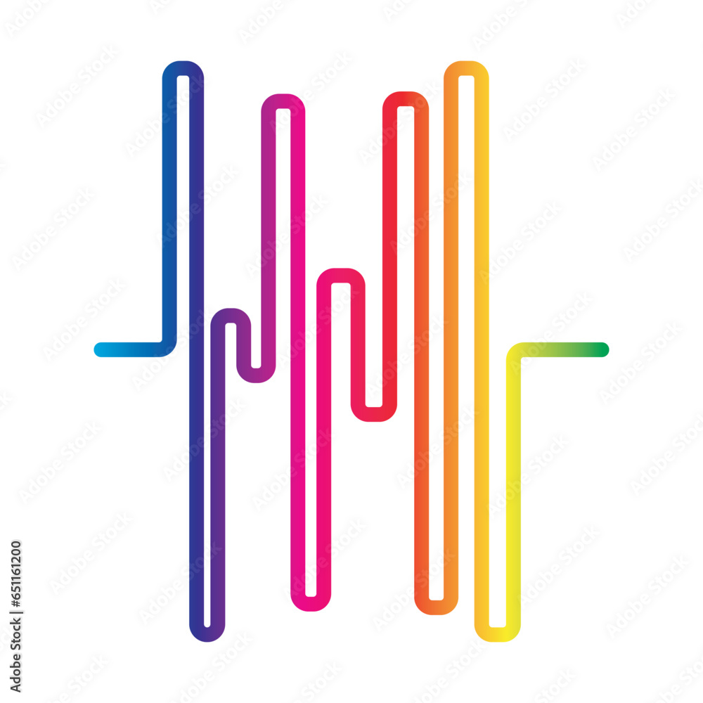 Obraz premium sound wave abstract logo template design with a creative and modern concept. logo for business, music, tunes.