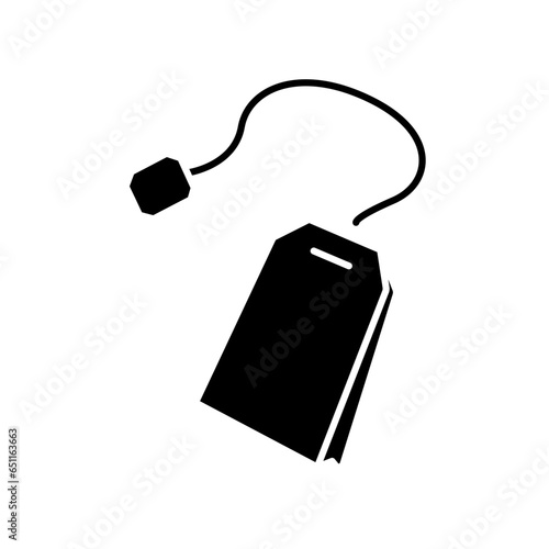 Teabag, dip, aromatic glyph icon. Herb tea bag packaging For morning beverage symbol. Solid pictogram style for web And app. Vector illustration. Design