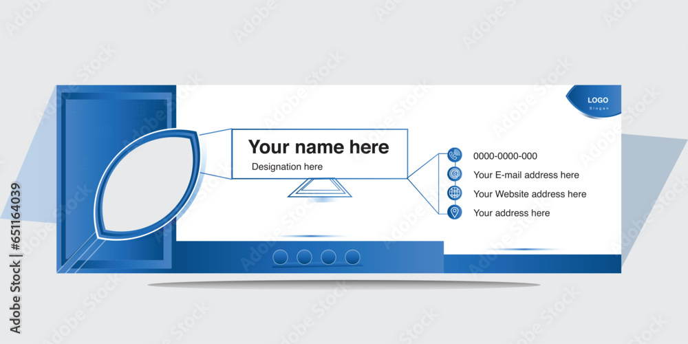 Free vector email signature template or email footer and personal social media cover design. new idea Free vector email signature template or email footer and personal social media cover design. new idea